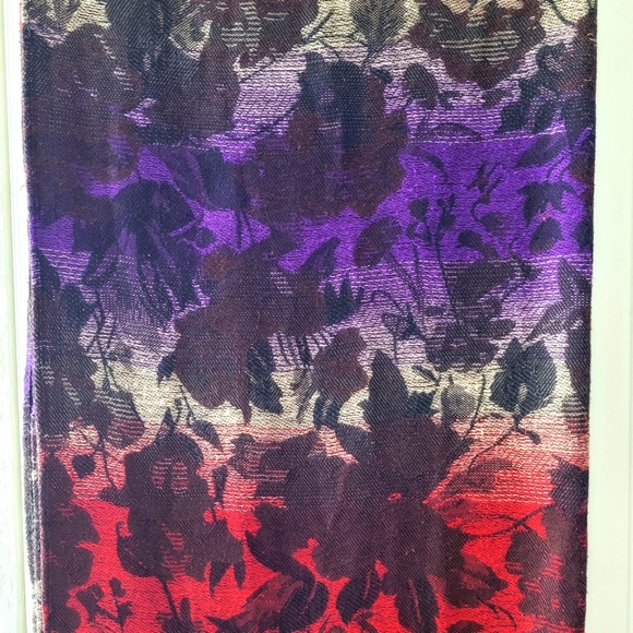 Colorful European Boho Witchy Whimsigoth Fairycore Fall Floral Ombre Sca… - Picture 2 of 6